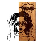 ΔΙΑΚΟΣΜΗΤΙΚΟ ΤΟΙΧΟΥ ΟΨΗ ΓΥΝΑΙΚΑΣ -ΦΥΛΛΑ ΜΕΤΑΛΛΟΥ ΜΑΥΡΑ-ΞΥΛΟ 42x3(βάθος)x58Υεκ.