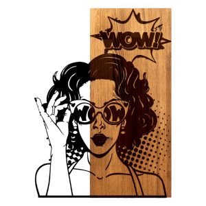 ΔΙΑΚΟΣΜΗΤΙΚΟ ΤΟΙΧΟΥ ΟΨΗ ΓΥΝΑΙΚΑΣ -ΦΥΛΛΑ ΜΕΤΑΛΛΟΥ ΜΑΥΡΑ-ΞΥΛΟ 42x3(βάθος)x58Υεκ.