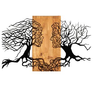 ΔΙΑΚΟΣΜΗΤΙΚΟ ΤΟΙΧΟΥ ILLUSION ΜΑΥΡΟ ΜΕΤΑΛΛΟ ΞΥΛΟ 92x3x58Υ εκ.