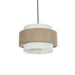 SOHO Μοντέρνο Κρεμαστό Φωτιστικό Οροφής με Ντουί 1 x E27 AC 220-240V IP20 - Καφέ & Μπεζ - Μ30 x Π30 x Υ20cm