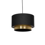 BASIL Μοντέρνο Κρεμαστό Φωτιστικό Οροφής με Ντουί 1 x E27 AC 220-240V IP20 - Μαύρο & Χρυσό - Μ30 x Π30 x Υ20cm