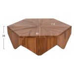 ΤΡΑΠΕΖΙ ΣΑΛΟΝΙΟΥ HEXAGON ΞΥΛΟ ΤΕΑΚ ΣΕ ΦΥΣΙΚΟ 114x99x34Yεκ
