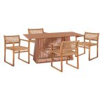 ΣΕΤ ΤΡΑΠΕΖΑΡΙΑΣ 5ΤΜΧ NARLEY ΟΡΘΟΓΩΝΙΟ ΤΡΑΠΕΖΙ & 4 ΚΑΡΕΚΛΕΣ