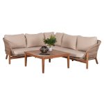 ΣΕΤ ΣΑΛΟΝΙ ΓΩΝΙΑ ΕΞ. ΧΩΡΟΥ 3ΤΜΧ SANJI ΞΥΛΟ ΑΚΑΚΙΑΣ-ΑΛΟΥΜΙΝΙΟ-ΣΧΟΙΝΙ