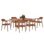 ΣΕΤ τραπεζαρίας FREM τραπέζι & 6 πολυθρόνες 180-240x100x76Υ εκ.