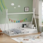 Παιδικό κρεβάτι Lilly Montessori ξύλο πεύκου λευκό 90x190εκ