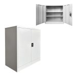 Ντουλάπι Armon μέταλλο ανοιχτό γκρι 90x45x90εκ