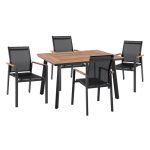 ΣΕΤ 5 ΤΜΧ ΤΡΑΠΕΖΙ POLYWOOD & ΠΟΛΥΘΡΟΝΕΣ MILLER 120x80x72,5 εκ