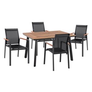 ΣΕΤ 5 ΤΜΧ ΤΡΑΠΕΖΙ POLYWOOD & ΠΟΛΥΘΡΟΝΕΣ MILLER 120x80x72,5 εκ