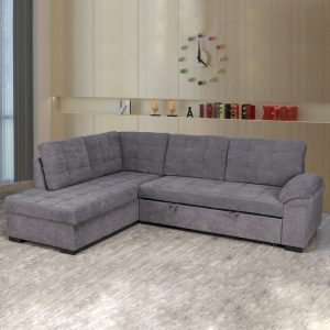 ΚΑΝΑΠΕΣ Γωνία JADE Σκούρο Γκρι 252x159x84Υ