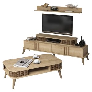 ΣΥΝΘΕΣΗ ΣΑΛΟΝΙΟΥ 2 ΤΜΧ ΦΥΣΙΚΟ OAK 168x51,6x39