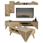 ΣΥΝΘΕΣΗ ΣΑΛΟΝΙΟΥ ΦΥΣΙΚΟ OAK 180x40x37εκ