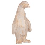 ΔΙΑΚΟΣΜΗΤΙΚΟ ΔΑΠΕΔΟΥ PENGUIN ΣΕ ΛΕΥΚΗ ΠΑΤΙΝΑ ΜΕ ΧΡΥΣΕΣ ΛΕΠΤΟΜΕΡΕΙΕΣ 30x20x60Υεκ.
