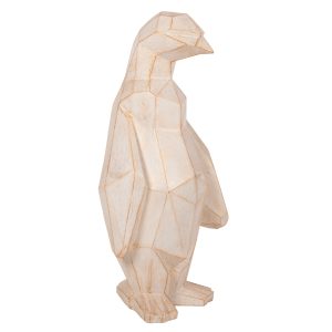 ΔΙΑΚΟΣΜΗΤΙΚΟ ΔΑΠΕΔΟΥ PENGUIN ΣΕ ΛΕΥΚΗ ΠΑΤΙΝΑ ΜΕ ΧΡΥΣΕΣ ΛΕΠΤΟΜΕΡΕΙΕΣ 45x45x100Υεκ.