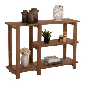 ΚΟΝΣΟΛΑ KUTAI ΑΝΑΚΥΚΛΩΜΕΝΟ ΞΥΛΟ ΤΕΑΚ ΣΕ ΦΥΣΙΚΟ RUSTIC 120x35x80Yεκ.