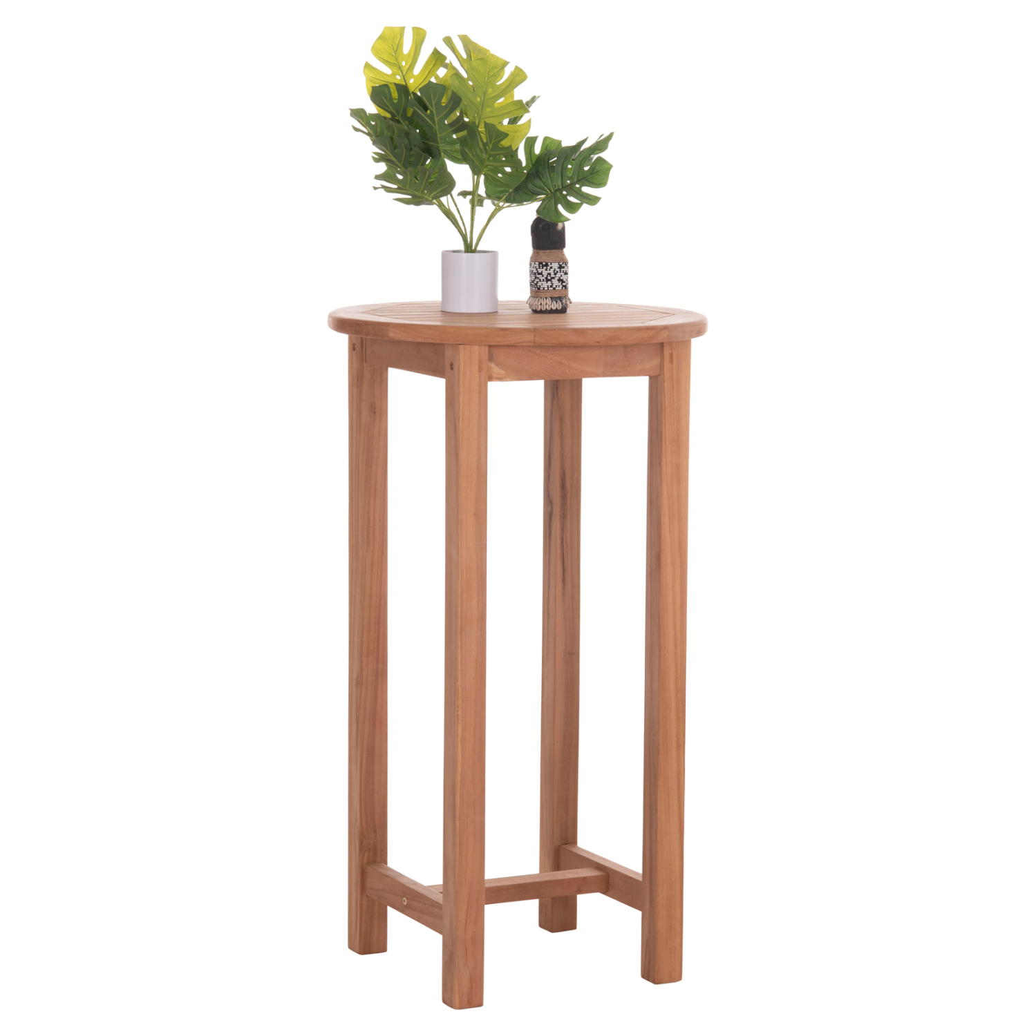 ΤΡΑΠΕΖΙ/ΣΤΑΝΤ ΜΠΑΡ ΣΤΡΟΓΓΥΛΟ PRESSCOT ΞΥΛΟ TEAK Φ60x105Υ