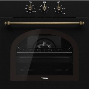 Εντοιχιζόμενος Φούρνος TEKA Παραδοσιάκο Design με SurroundTemp και Hydroclean 70lt 60cm HRB 6100 AB Μαύρο 111010006