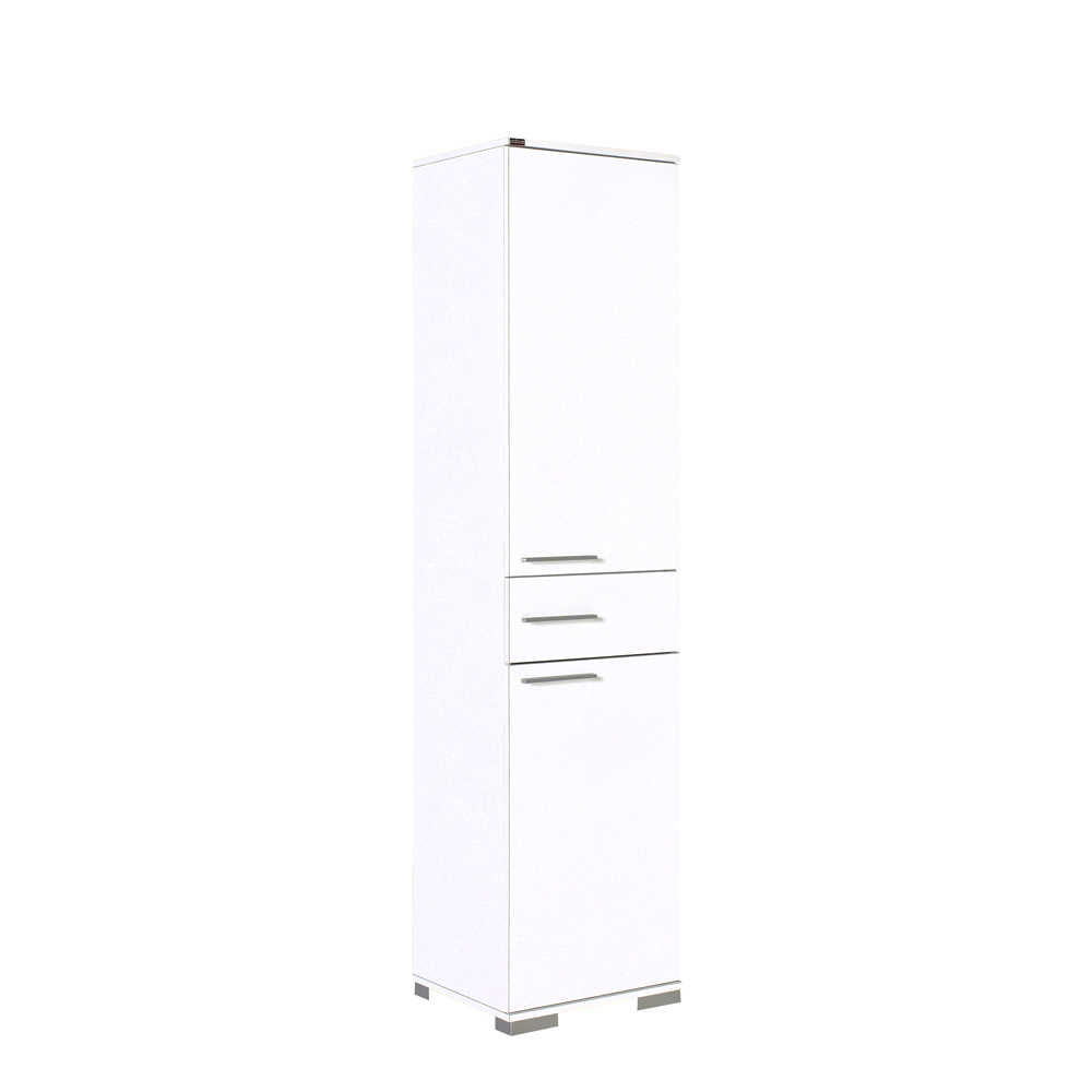 Ντουλάπι με ράφια σε χρώμα λευκό hight gloss 45x40x187 - Image 2