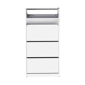 Παπουτσοθήκη 4 θέσεων σε χρώμα λευκό high gloss 73x26x157