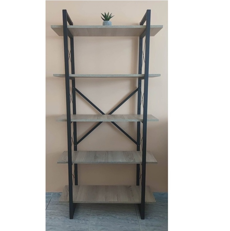 Βιβλιοθήκη "STARLIGHT" σε χρώμα σονόμα 90x32x180 - Image 2