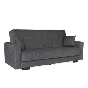 Καναπές-κρεβάτι τριθέσιος γκρι FERREN 223x85x97