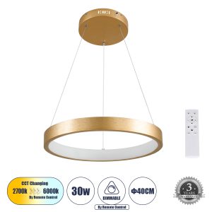 NEMESIS Μοντέρνο Κρεμαστό Φωτιστικό Οροφής LED 30W 3513lm
