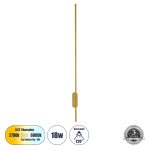 HARLEM Μοντέρνο Φωτιστικό Τοίχου - Απλίκα LED 18W 2160lm 120° AC 220-240V IP20 Ρυθμιζόμενο Λευκό CCT με On/Off 2700K/4500K/6000K - Lumileds SMD Chip - Χρυσό Βούρτσας - Μ5 x Π4 x Υ120cm