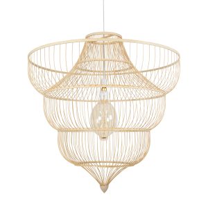 HIBISCUS Boho Κρεμαστό Φωτιστικό Οροφής με Ντουί Μπεζ