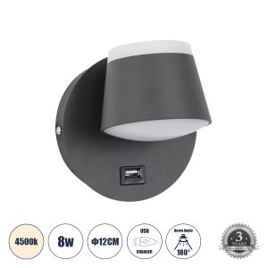 REGENCY Μοντέρνο Φωτιστικό Τοίχου – Απλίκα Reading Light με