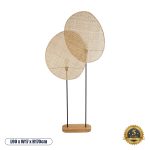 AZUL Boho Επιδαπέδιο Φωτιστικό με Ντουί 2 x E27 AC 220-240V IP20 - Μπεζ & Μαύρο - Μ90 x Π17 x Υ170cm