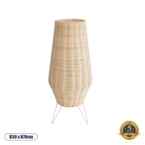 BOLSON Boho Επιδαπέδιο Φωτιστικό με Ντουί 1 x E27 AC 220-240V IP20 - Μπεζ & Λευκό - Μ30 x Π30 x Υ70cm