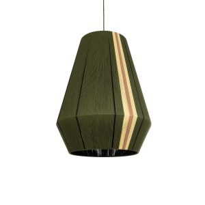 SALERNO Boho Κρεμαστό Φωτιστικό Οροφής με Ντουί 1 x E27 AC 220-240V IP20 - Λαδί & Μπεζ - Μ50 x Π50 x Υ60cm