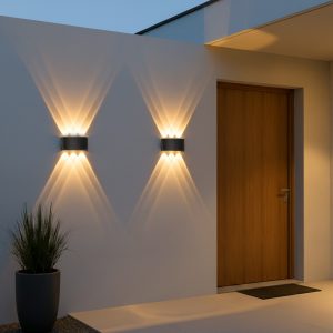 kelvo® SIXOAD KLV- Φωτιστικό Τοίχου / Απλίκα LED 18W 1800lm 30° AC 220-240V Αδιάβροχο IP65 Θερμό Λευκό 2700K - CREE XPE Chip & TÜV SÜD Driver - Μαύρο Ματ - Μ17 x Π4 x Υ8cm