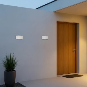 kelvo® SIXOAD KLV- Φωτιστικό Τοίχου / Απλίκα LED 18W 1800lm 30° AC 220-240V Αδιάβροχο IP65 Θερμό Λευκό 2700K - CREE XPE Chip & TÜV SÜD Driver - Λευκό Ματ - Μ17 x Π4 x Υ8cm