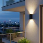 kelvo® BURANO KLV- Φωτιστικό Τοίχου / Απλίκα για 2 Λάμπες MR16 με Ντουί GU10 AC 220-240V Αδιάβροχο IP65 - Μαύρο Ματ - Μ8 x Π8 x Υ15cm