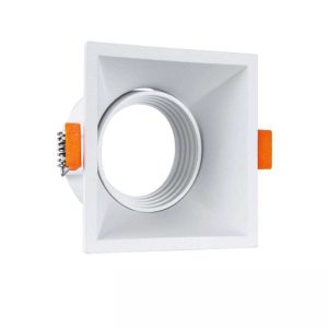 Χωνευτή Κινούμενη Βάση για Σποτ MR16 με Ντουί GU10/GU5.3 IP20 - Λευκό