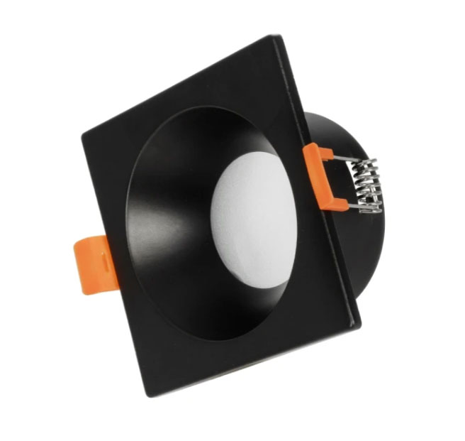 Χωνευτό Φωτιστικό Downlight Σποτ Μπάνιου για Λάμπα MR16 με Ντουί GU10 AC 220-240V Αδιάβροχο IP65 - Μαύρο Ματ - Image 2