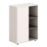 ΝΤΟΥΛΑΠΙ/ΒΙΒΛΙΟΘΗΚΗ NEWLINE ΜΕΛΑΜΙΝΗ ΛΕΥΚΗ & ΑΝΟΙΧΤΟ ΚΑΦΕ 80x40x110Υεκ.