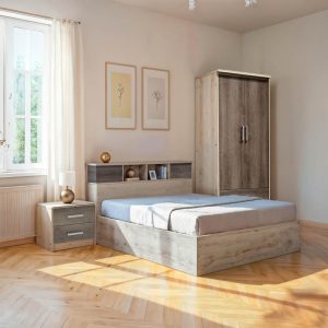 Φοιτητικό πακέτο επίπλων κρεβατοκάμαρας Cloud σετ 3τεμ