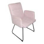 Πολυθρόνα Essential ύφασμα σάπιο μήλο-πόδι μαύρο μεταλλικό 55.5x59x89εκ -Τιμή Σετ 4 τεμ.