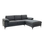 Γωνιακός καναπές Cohen ανθρακί ύφασμα 240x159x83εκ