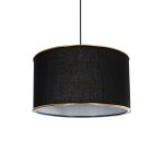 LOFTY Μοντέρνο Κρεμαστό Φωτιστικό Οροφής με Ντουί 1 x E27 AC 220-240V IP20 - Μαύρο - Μ37 x Π37 x Υ21cm