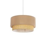 BIGGIE Μοντέρνο Κρεμαστό Φωτιστικό Οροφής με Ντουί 1 x E27 AC 220-240V IP20 - Μπεζ - Μ30 x Π30 x Υ17cm