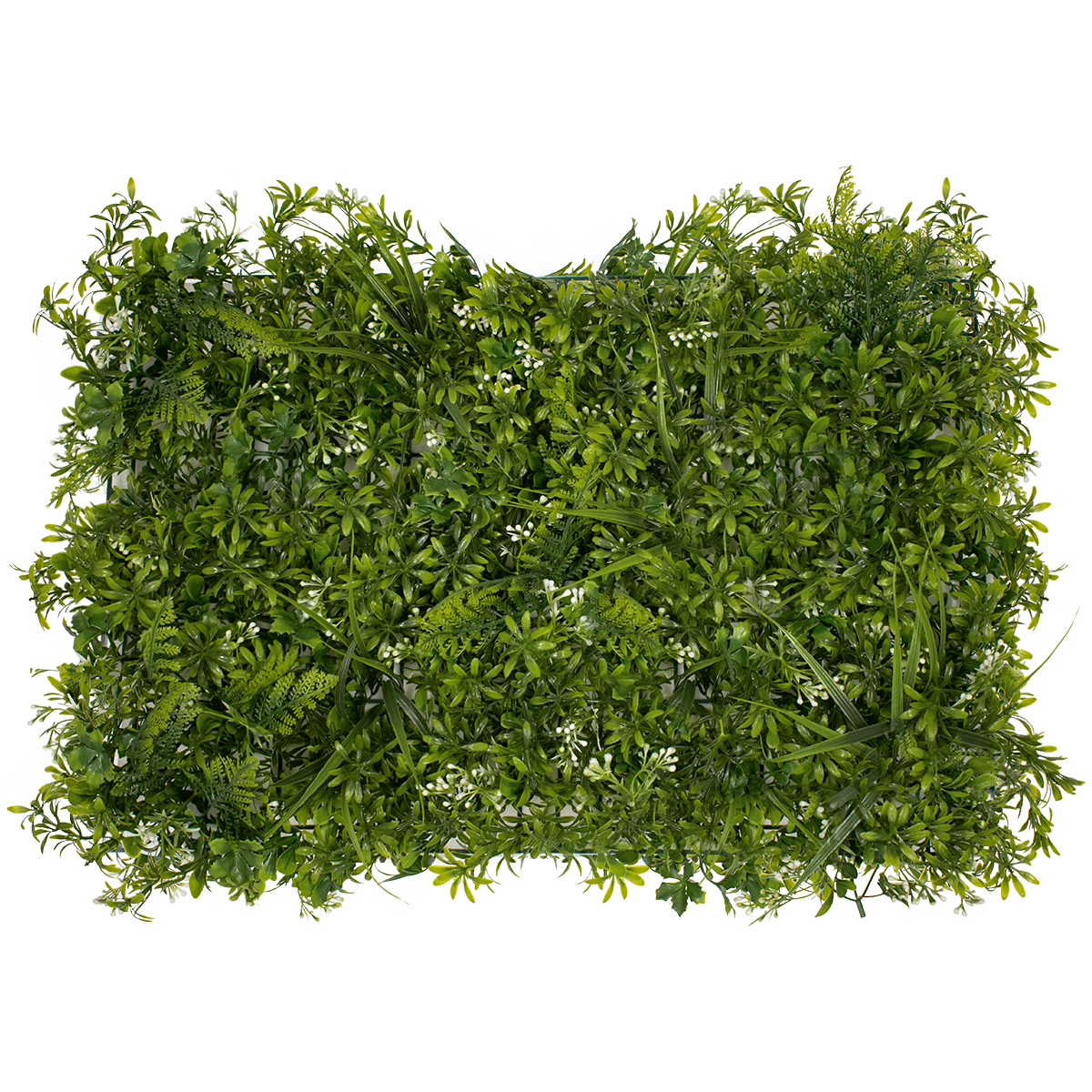 FERN Τεχνητό Πάνελ Φυλλωσιάς / Κάθετος Κήπος Γάλιο, Φτέρη, Γκι & Γρασίδι - Πράσινο - Μ60 x Π9 x Υ40cm