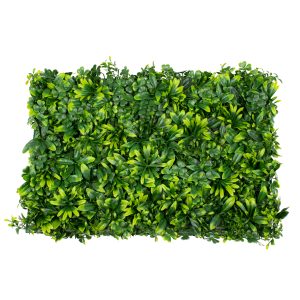Artificial - Συνθετικό Τεχνητό Διακοσμητικό Πάνελ Φυλλωσιάς - Κάθετος Κήπος Τριφύλλι - Νάνος Δάφνη - Περεσκία Πράσινο Μ60 x Υ40 x Π8cm