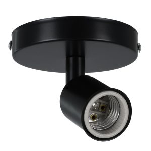 SARA Μοντέρνο Φωτιστικό Οροφής με Ντουί Μαύρο