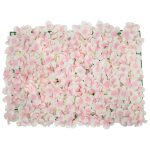 Συνθετικό Πάνελ Λουλουδιών - Κάθετος Κήπος Άγρια Ορτανσία Ροζ/Λευκό Μ60 x Υ40 x Π5cm