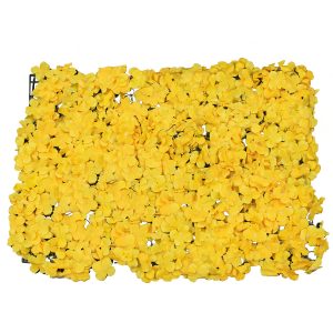 Συνθετικό Πάνελ Λουλουδιών - Κάθετος Κήπος Ορτανσία Κίτρινο Μ60 x Υ40 x Π5cm