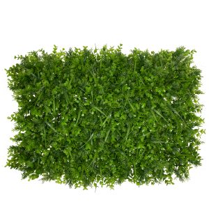 Artificial - Συνθετικό Τεχνητό Διακοσμητικό Πάνελ Φυλλωσιάς - Κάθετος Κήπος Καυκάσιο Πυξάρι - Λέιλαντ - Γρασίδι Πράσινο Μ60 x Υ40 x Π10cm