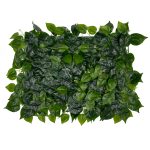Artificial - Συνθετικό Τεχνητό Διακοσμητικό Πάνελ Φυλλωσιάς - Κάθετος Κήπος Φυλλόδεντρο Πράσινο Μ60 x Υ40 x Π4cm